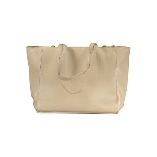 Beige Pvc Handbag