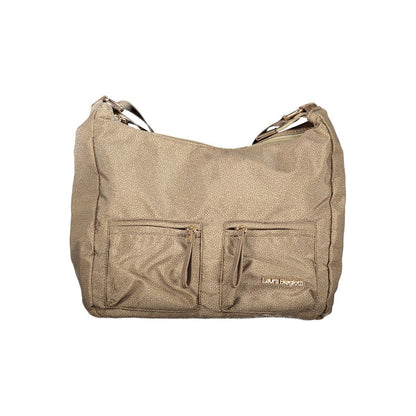 Beige Polyester Handbag