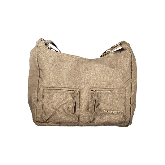 Beige Polyester Handbag