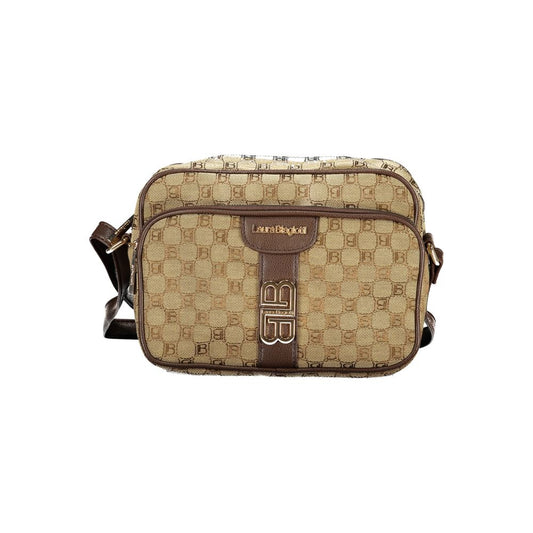 Beige Polyester Handbag