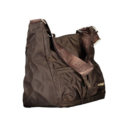Brown Polyester Handbag