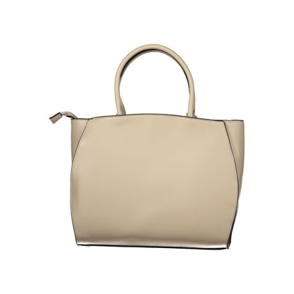 Beige Pvc Handbag