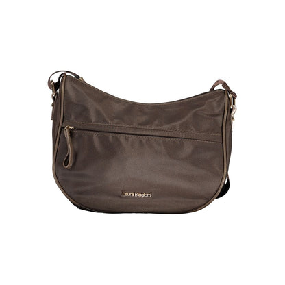 Brown Polyester Handbag