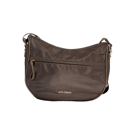 Brown Polyester Handbag