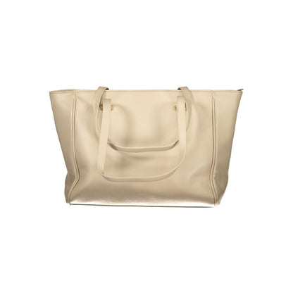 Beige Pvc Handbag