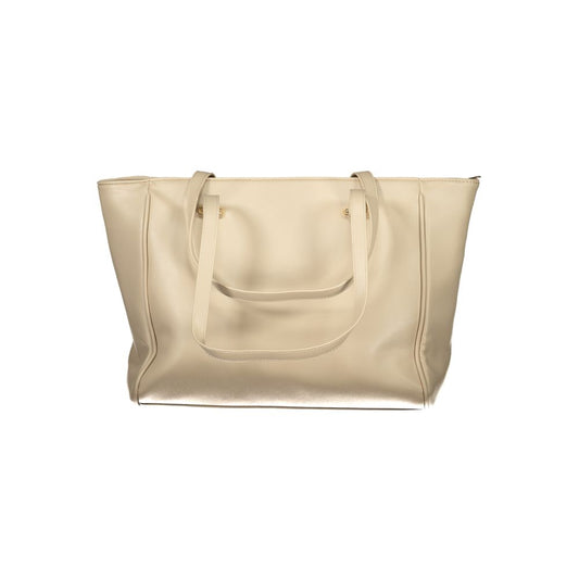 Beige Pvc Handbag