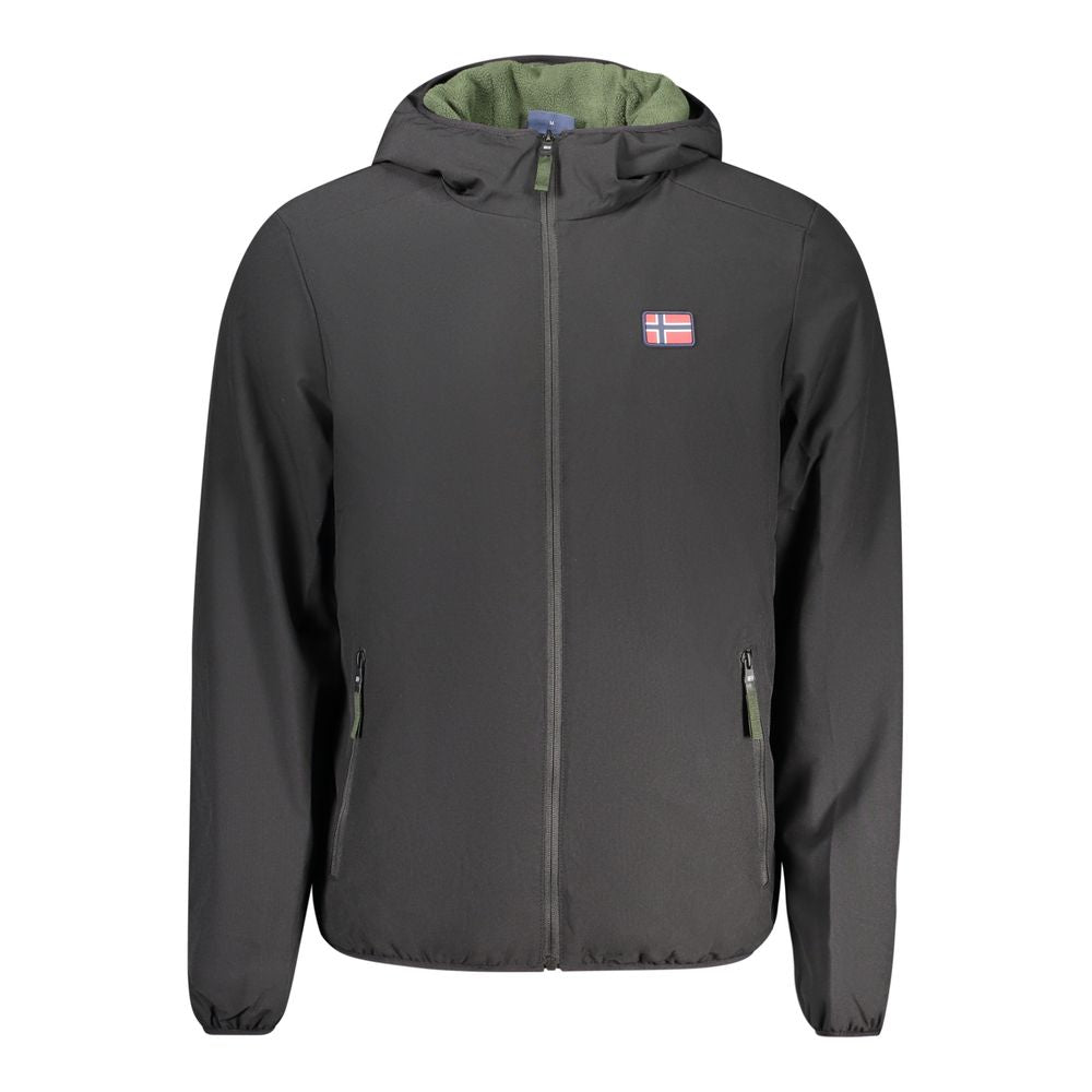 Black Polyester Jackets & Coat