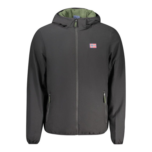 Black Polyester Jackets & Coat