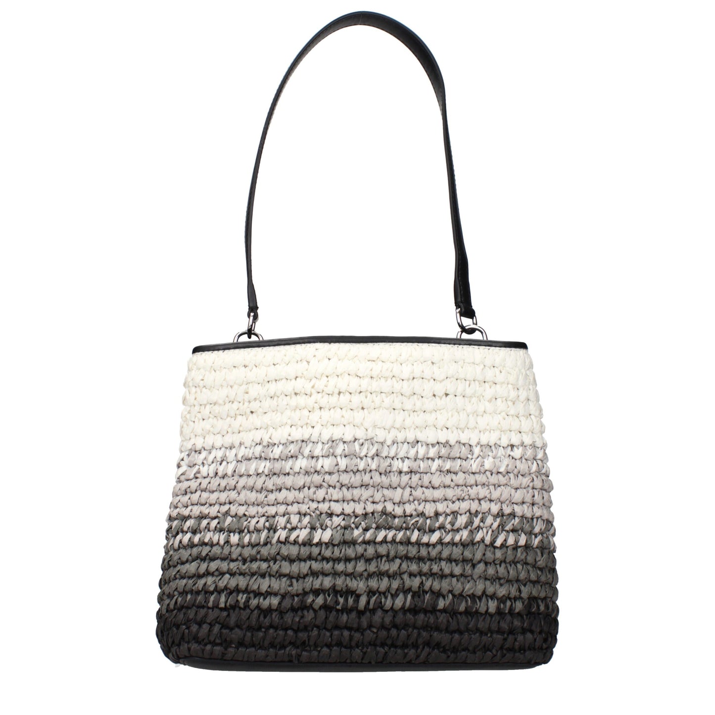 Black Raffia Shoulder Bag