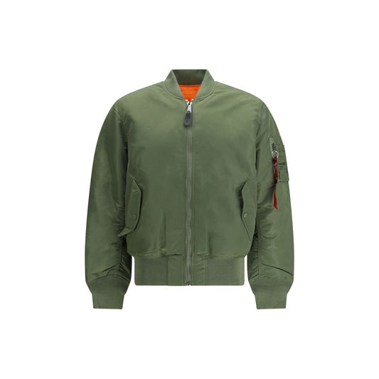 Green Nylon Bomber