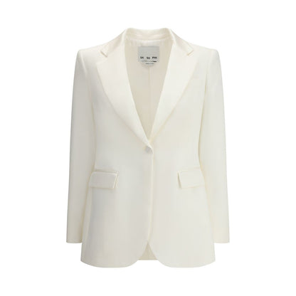 White Silk Blazer