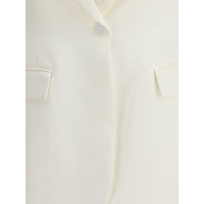 White Silk Blazer