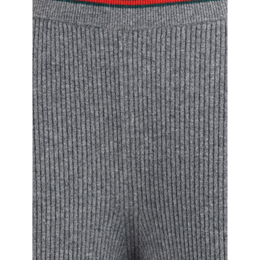Gray Wool Casual Pants