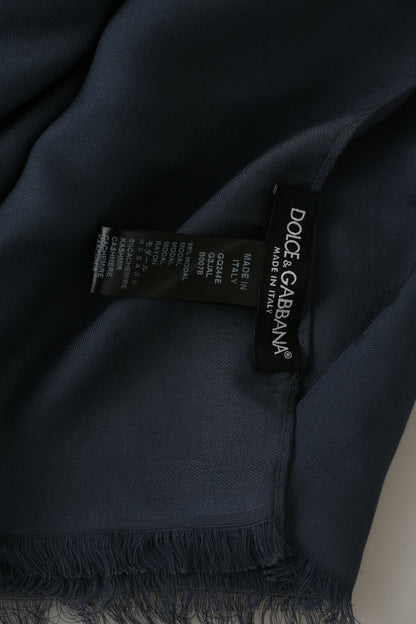 Modal Navy Blue Neck Wrap Men Shawl Scarf