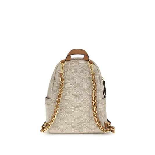 Beige Polyethylene Backpack