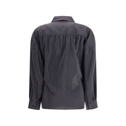 Black Silk Dress Shirt