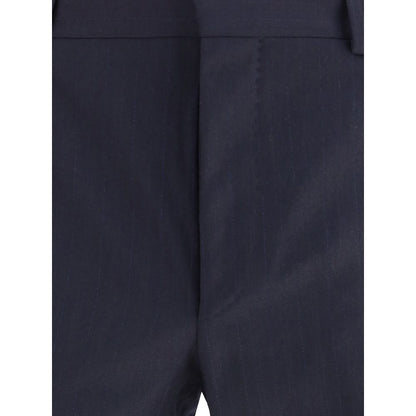 Blue Fleece Wool Two-Piece Suit