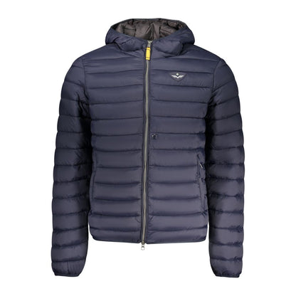 Blue Polyamide Men Jacket