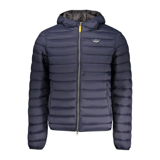 Blue Polyamide Men Jacket