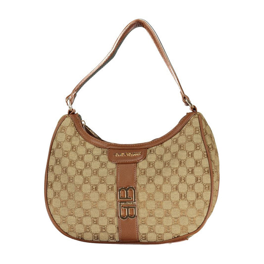 Beige Polyester Handbag