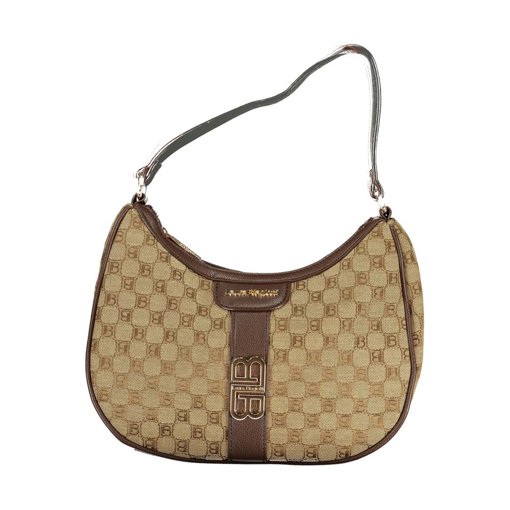 Beige Polyester Handbag