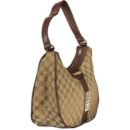 Beige Polyester Handbag