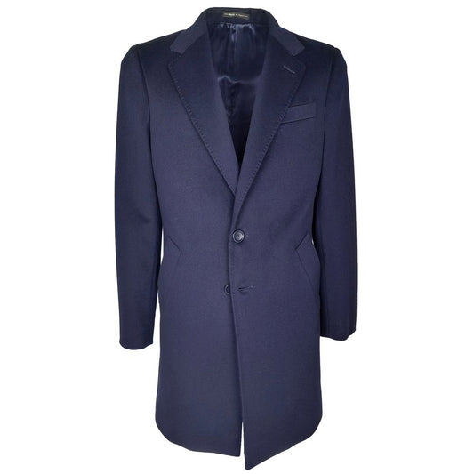 Blue Wool Men Jacket