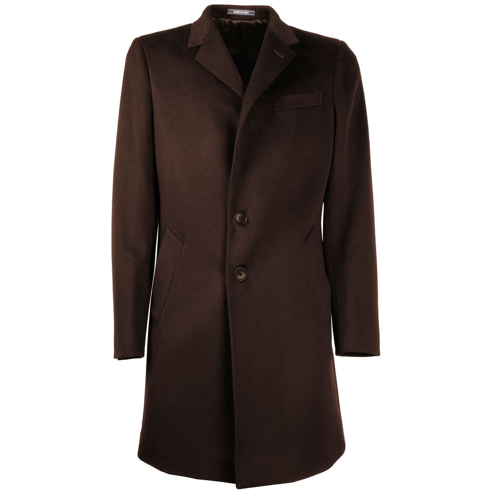 Dark Brown Wool Men's Coat