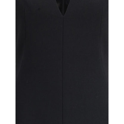 Black Wool Casual Dress