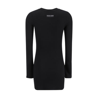 Black Cotton Casual Dress