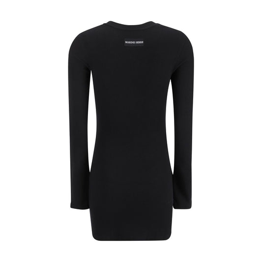 Black Cotton Casual Dress
