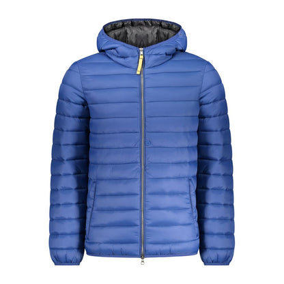 Blue Polyamide Men Jacket