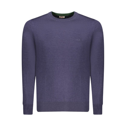 Blue Wool Men Sweater