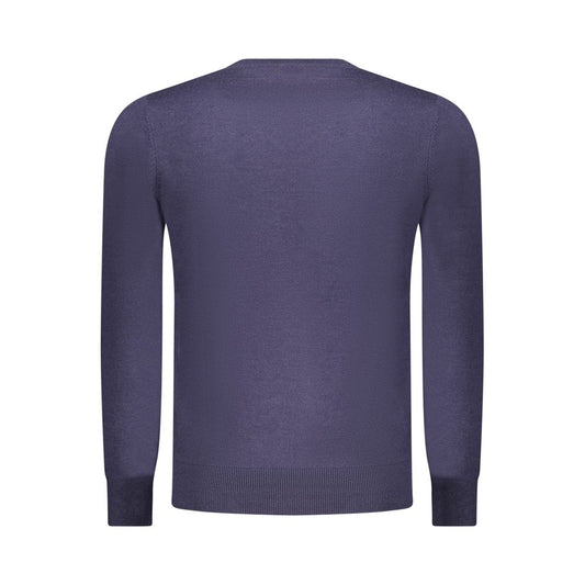Blue Wool Men Sweater