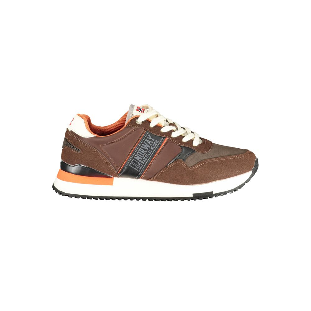 Brown Polyester Sneaker