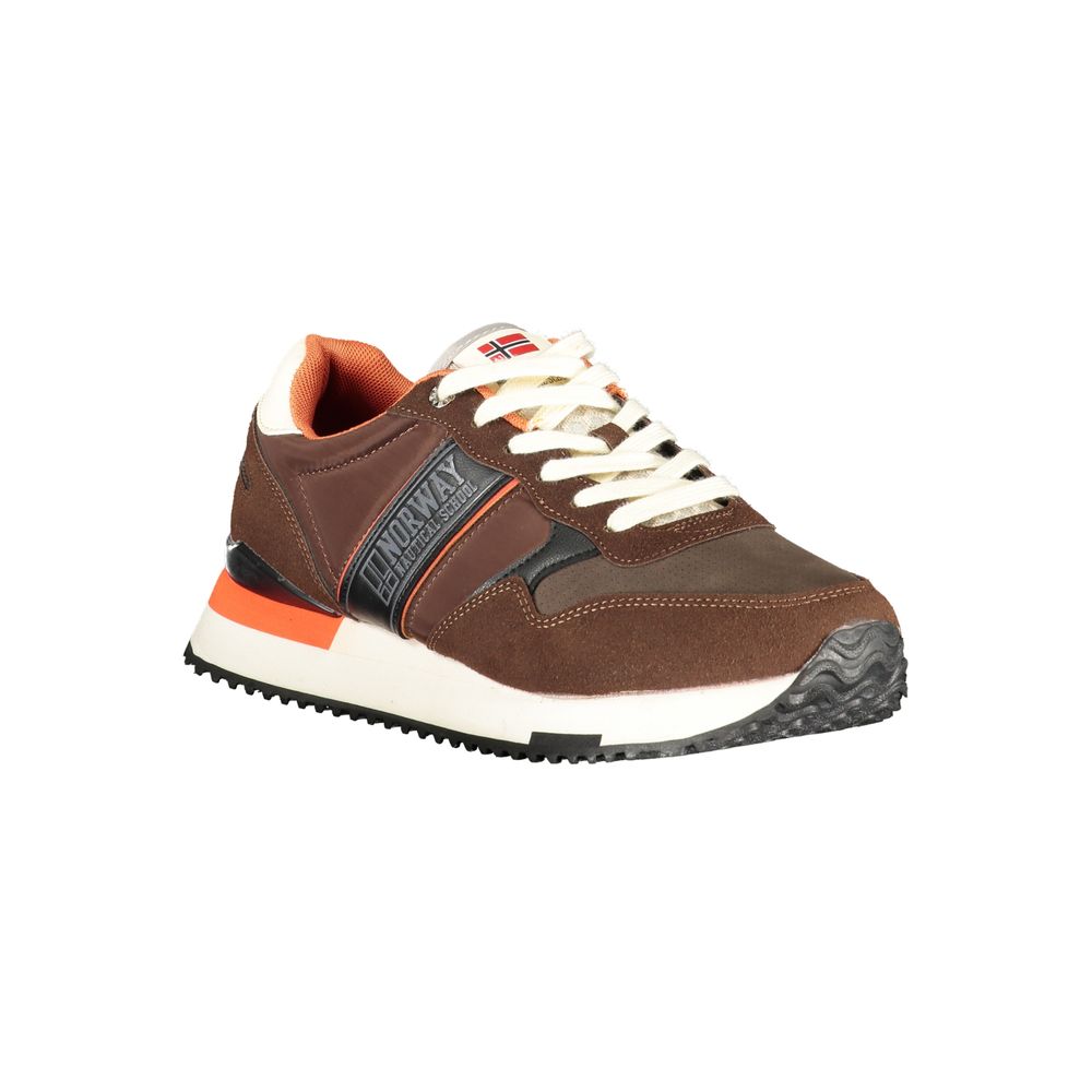Brown Polyester Sneaker