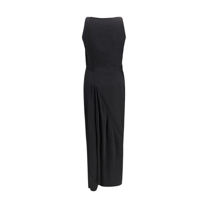 Black Polyester Cocktail Dress