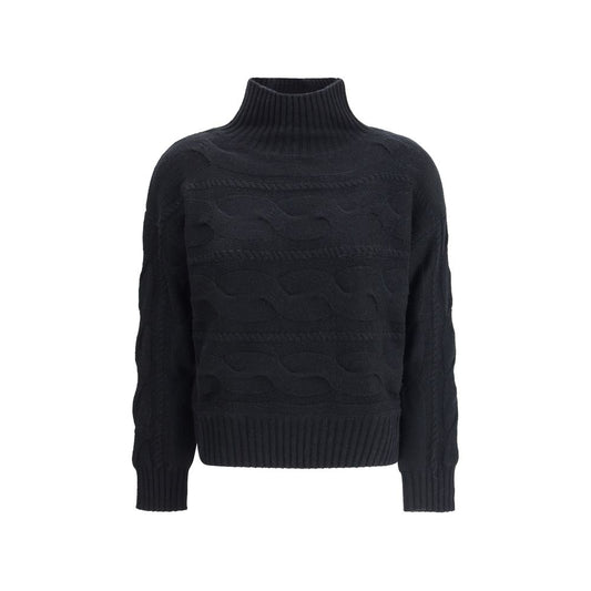 Black Wool Sweatshirt