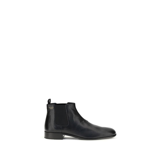 Black Goatskin Ankle Boots