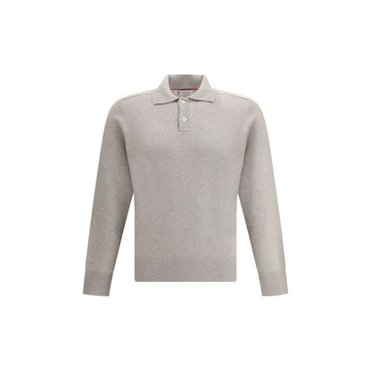 Beige Cashmere Polo Shirt