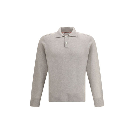 Beige Cashmere Polo Shirt
