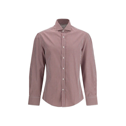 Red Cotton Pattern Shirt