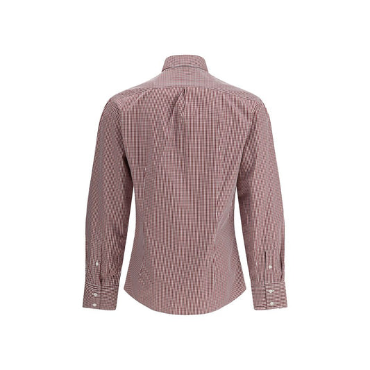 Red Cotton Pattern Shirt