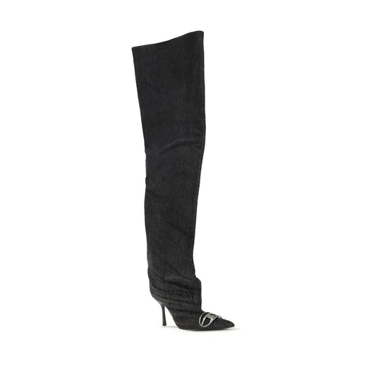 Black Fabric Over The Knee