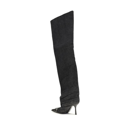 Black Fabric Over The Knee
