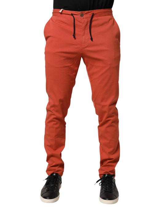 Orange Skinny Fit Men Chino Trouser Pants
