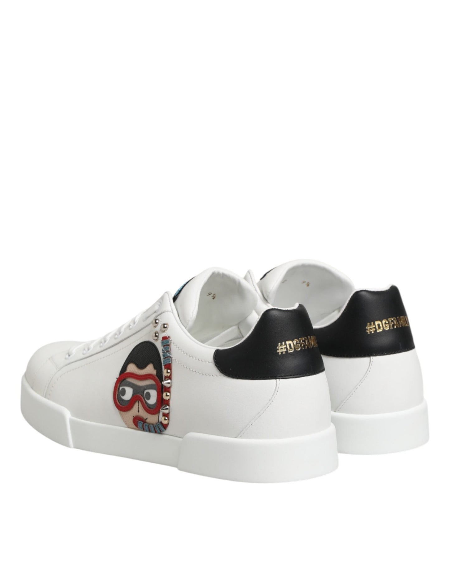 White Leather #DGFAMILY Men Sneakers Shoes