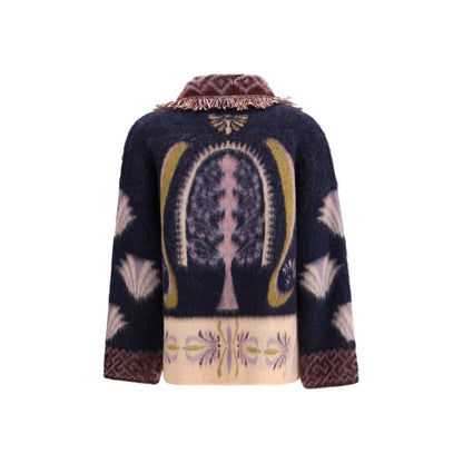 Multicolor Alpaca Vicugna Pacos Cardigan