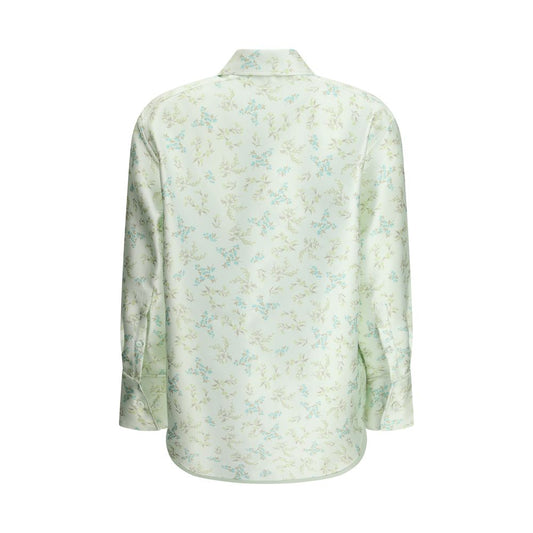 Bicolor Silk Pattern Shirt