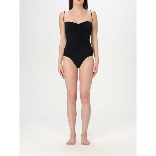 Black Nylon One-Piece Swimsuit